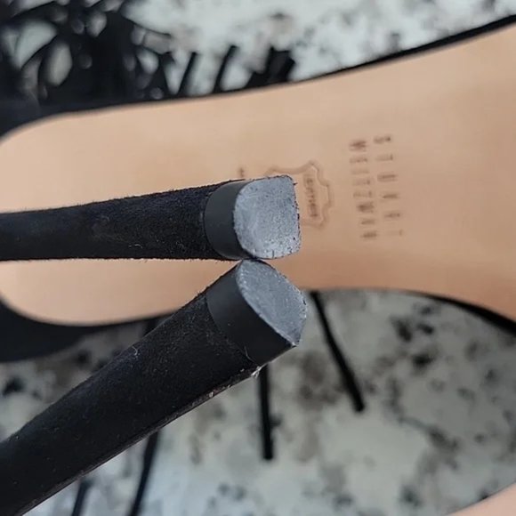 Stuart Weitzman Love fringe heels US sz 8.5 - Picture 8 of 11